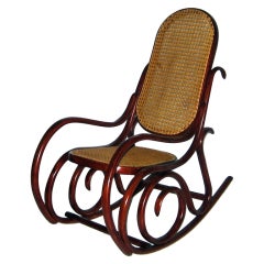Antique Thonet Children's Rocking Chair