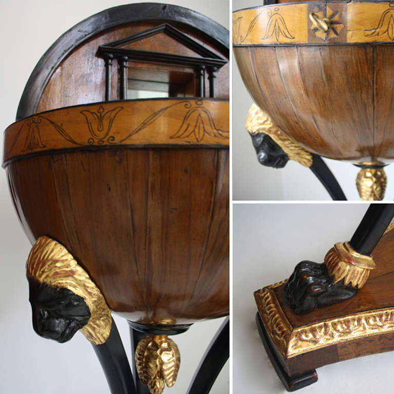 Rare Biedermeier Globe Table 