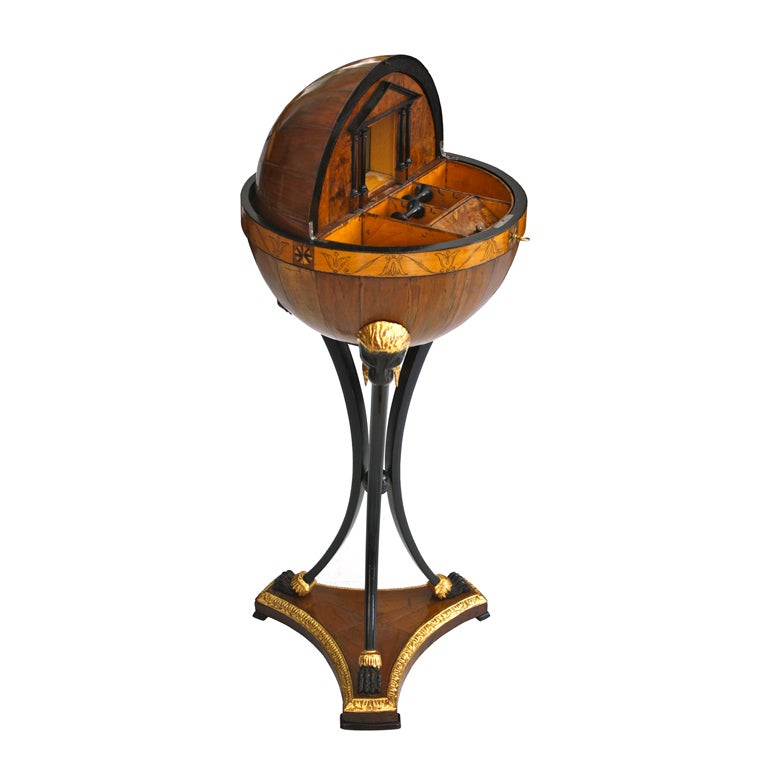Rare Biedermeier Globe Table "Globustisch"