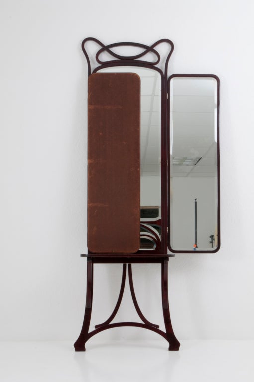 Austrian Art Nouveau Mirror by Thonet