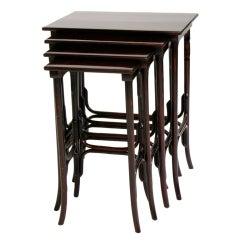 Set Of Four Bentwood Nesting Tables By Thonet
