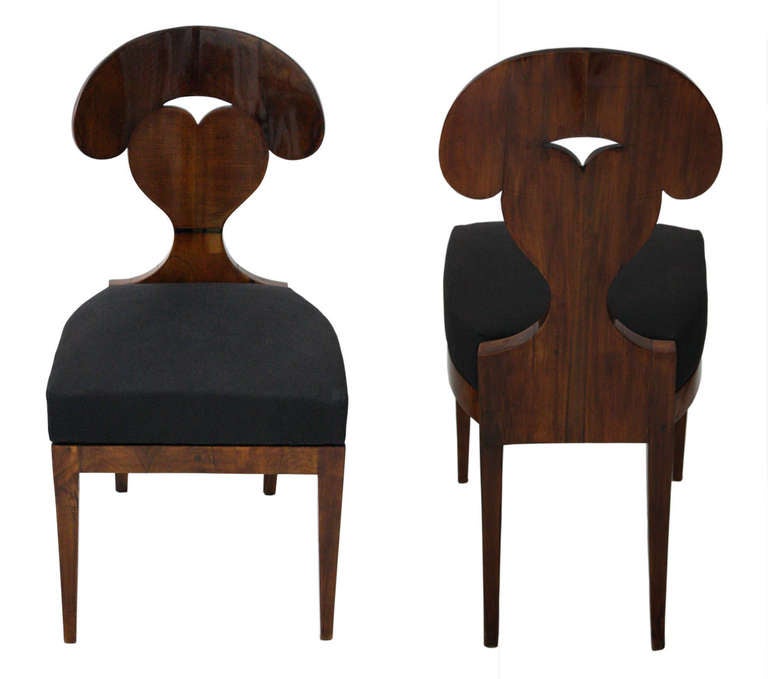 Pair of Biedermeier side chairs For Sale at 1stDibs