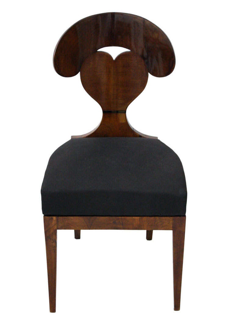 Pair of Biedermeier side chairs For Sale at 1stDibs