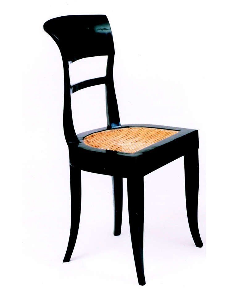 Ebonized Biedermeier Side Chair