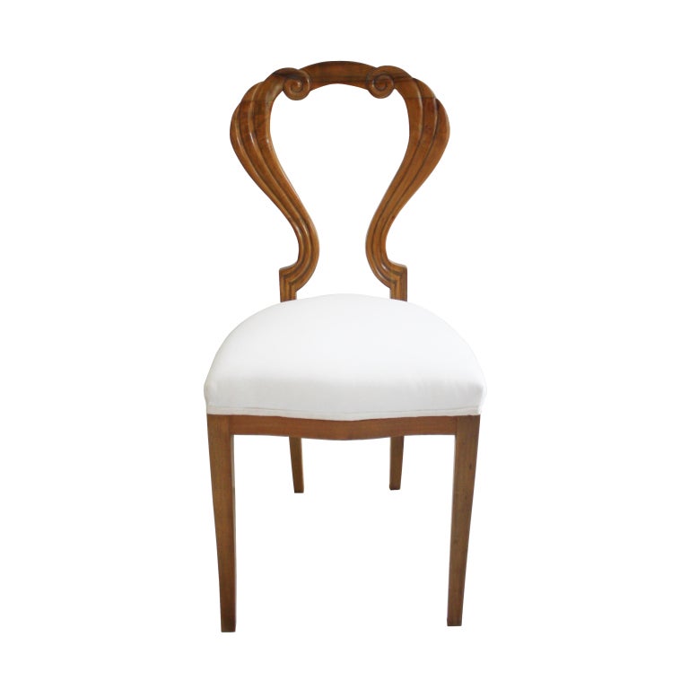 Lyrical Biedermeier Chair For Sale