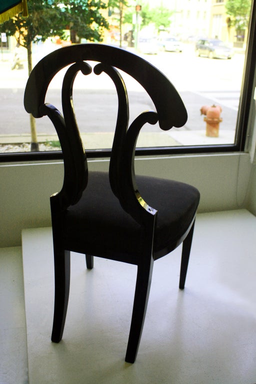 Austrian Ebonized Biedermeier Chair For Sale