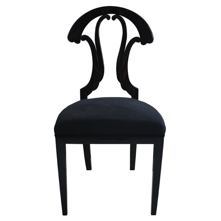 Ebonized Biedermeier Chair For Sale