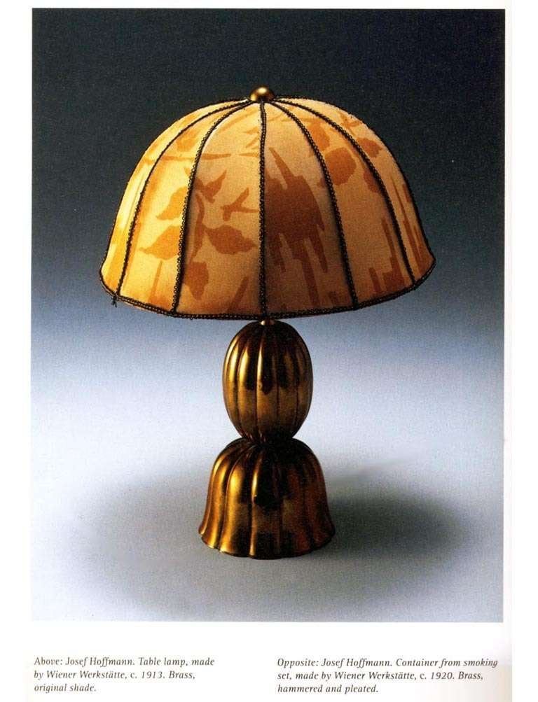 20th Century Brass Table Lamp by Josef Hoffmann