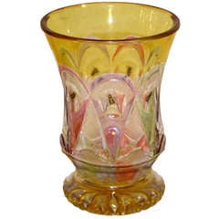 Bohemian Glass Beaker with Seven Bees