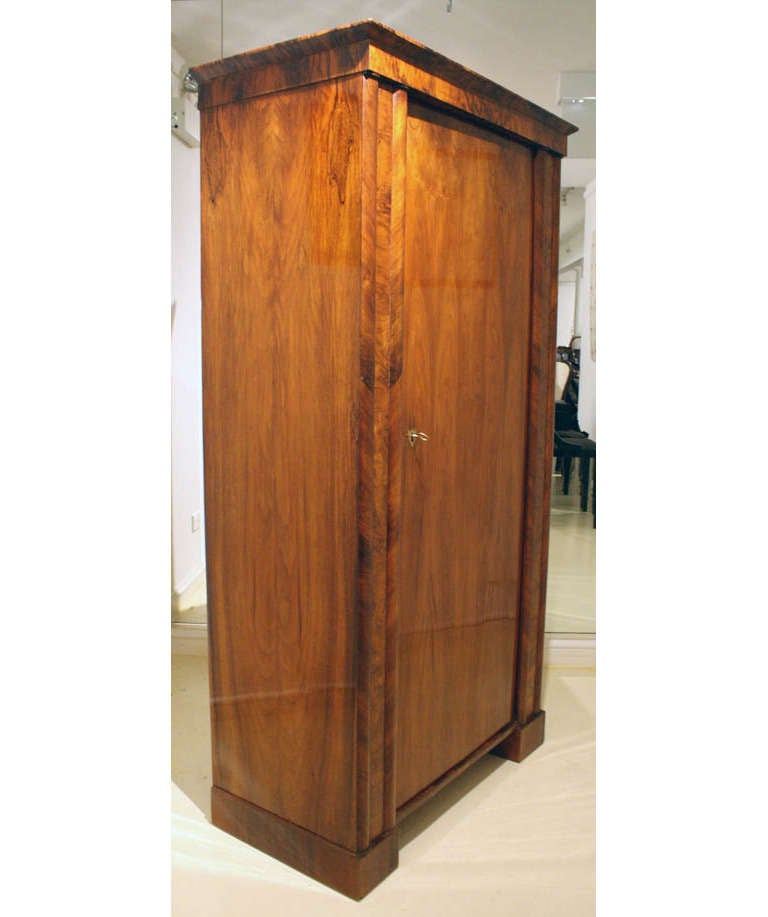 Walnut Biedermeier Armoire For Sale