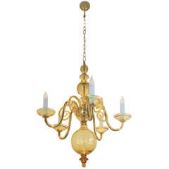 Vintage Modern Murano Glass Chandelier by Tino Rossi