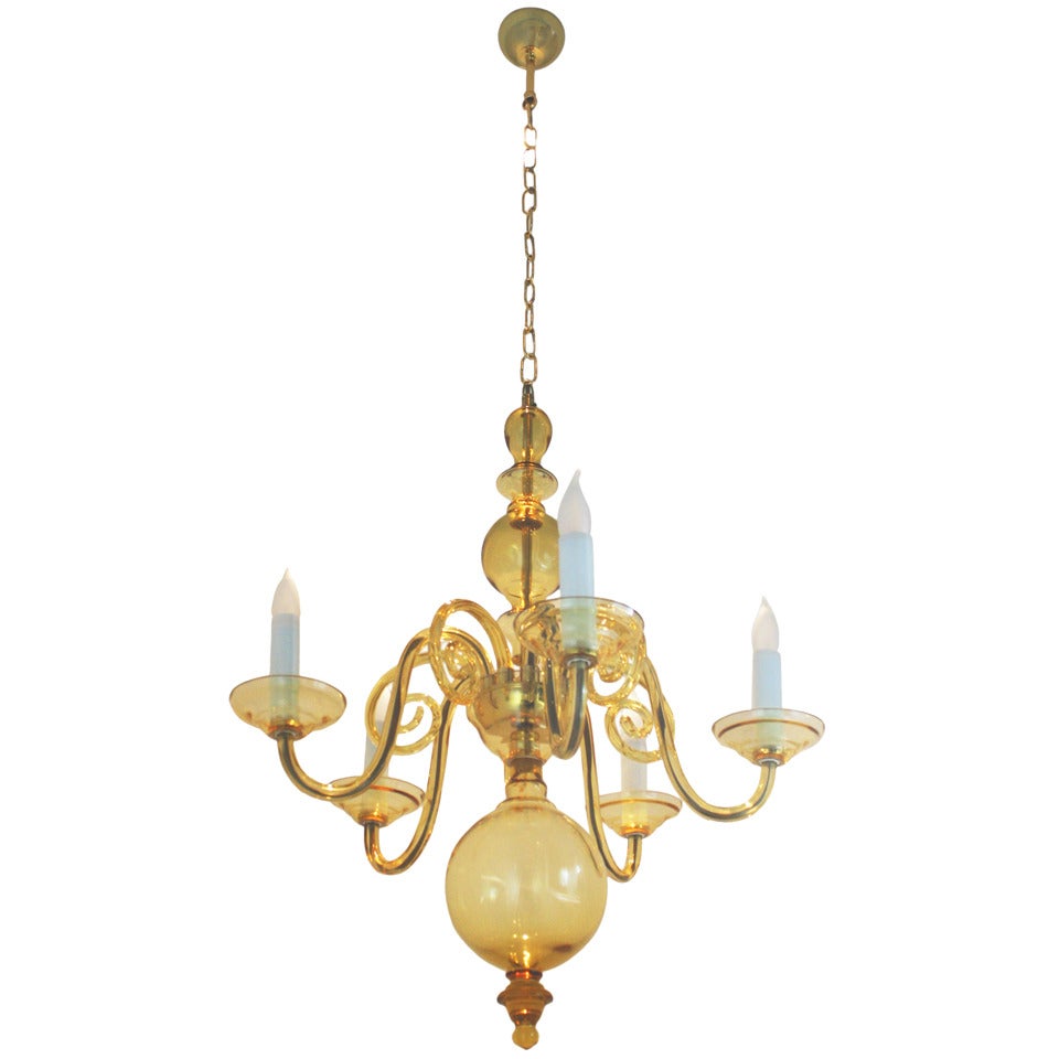 Modern Murano Glass Chandelier by Tino Rossi For Sale
