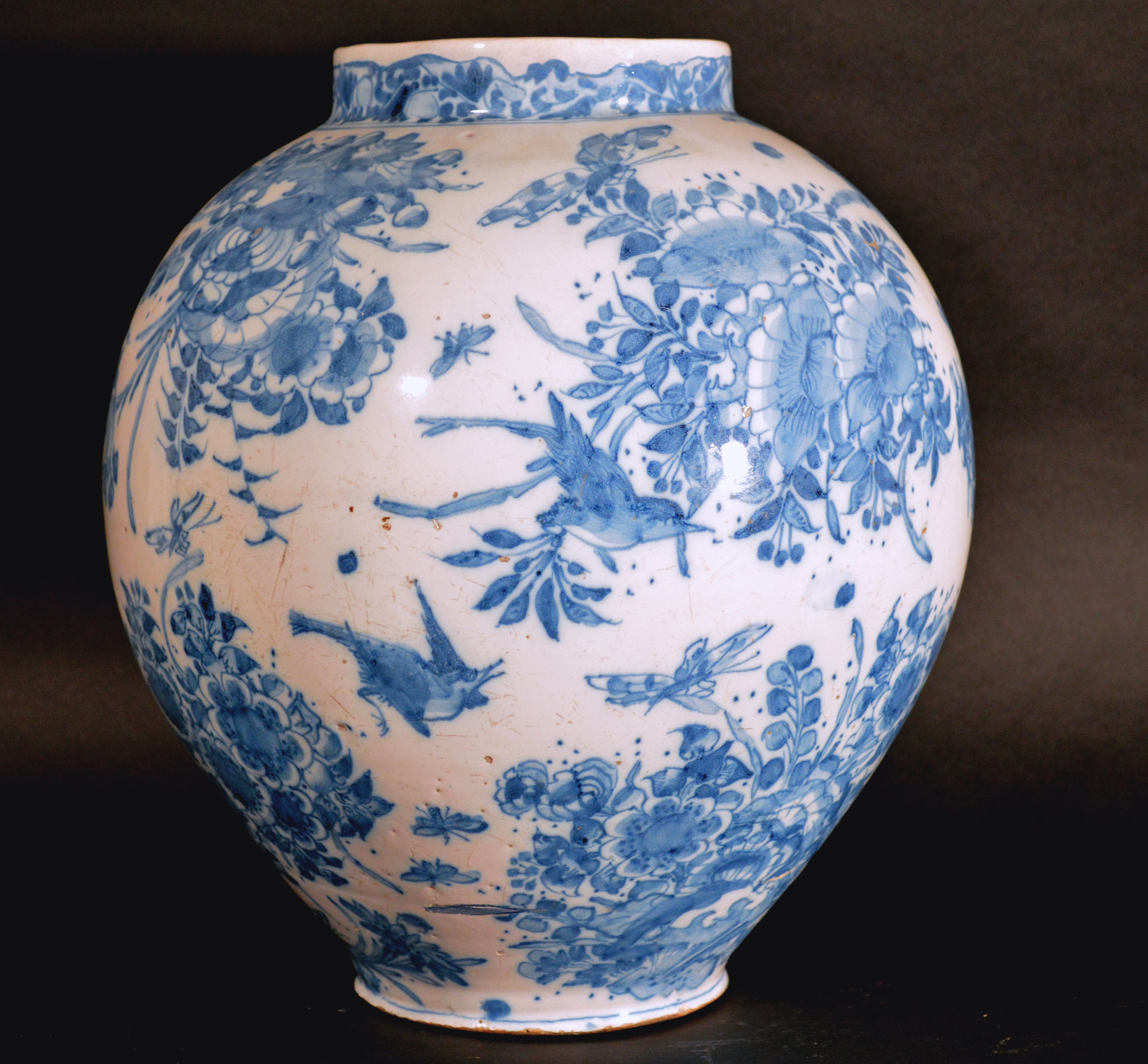 A Large & Rare London Delftware Vase