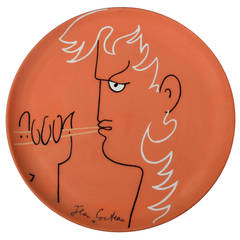 Jean Cocteau Terracotta Pottery Dish