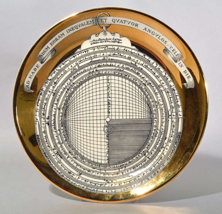 Mid-20th Century A Set of Six Piero Fornasetti Astrolabe Plates circa 1965-1970