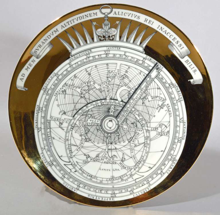 A Set of Six Piero Fornasetti Astrolabe Plates circa 1965-1970 1