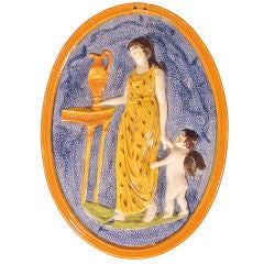 An English Porcelain Neoclassical Plaque
