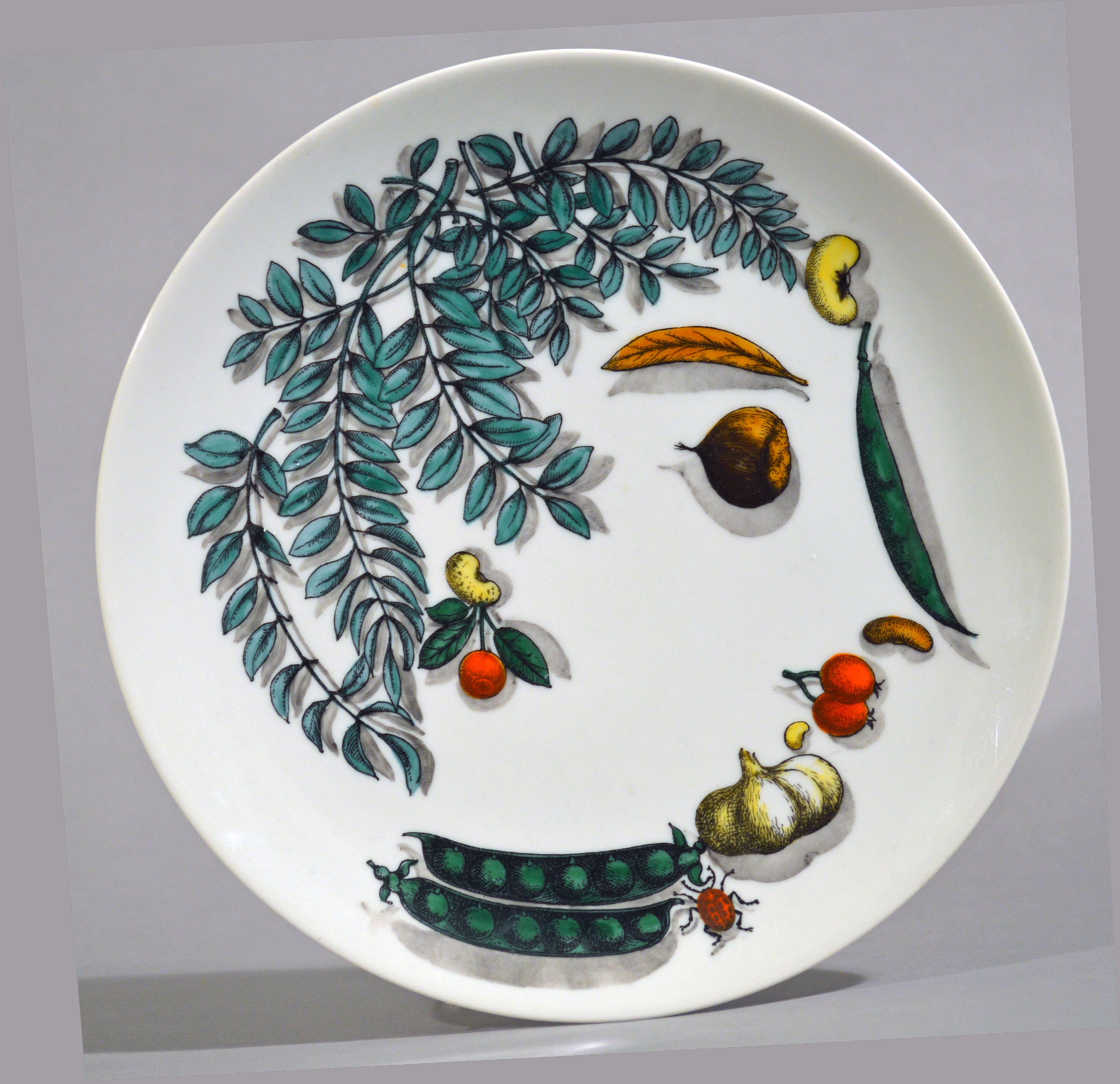 A Rare Piero Fornasetti  Vegetalia Face Plate
