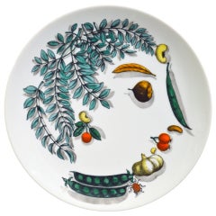 Vintage A Rare Piero Fornasetti  Vegetalia Face Plate