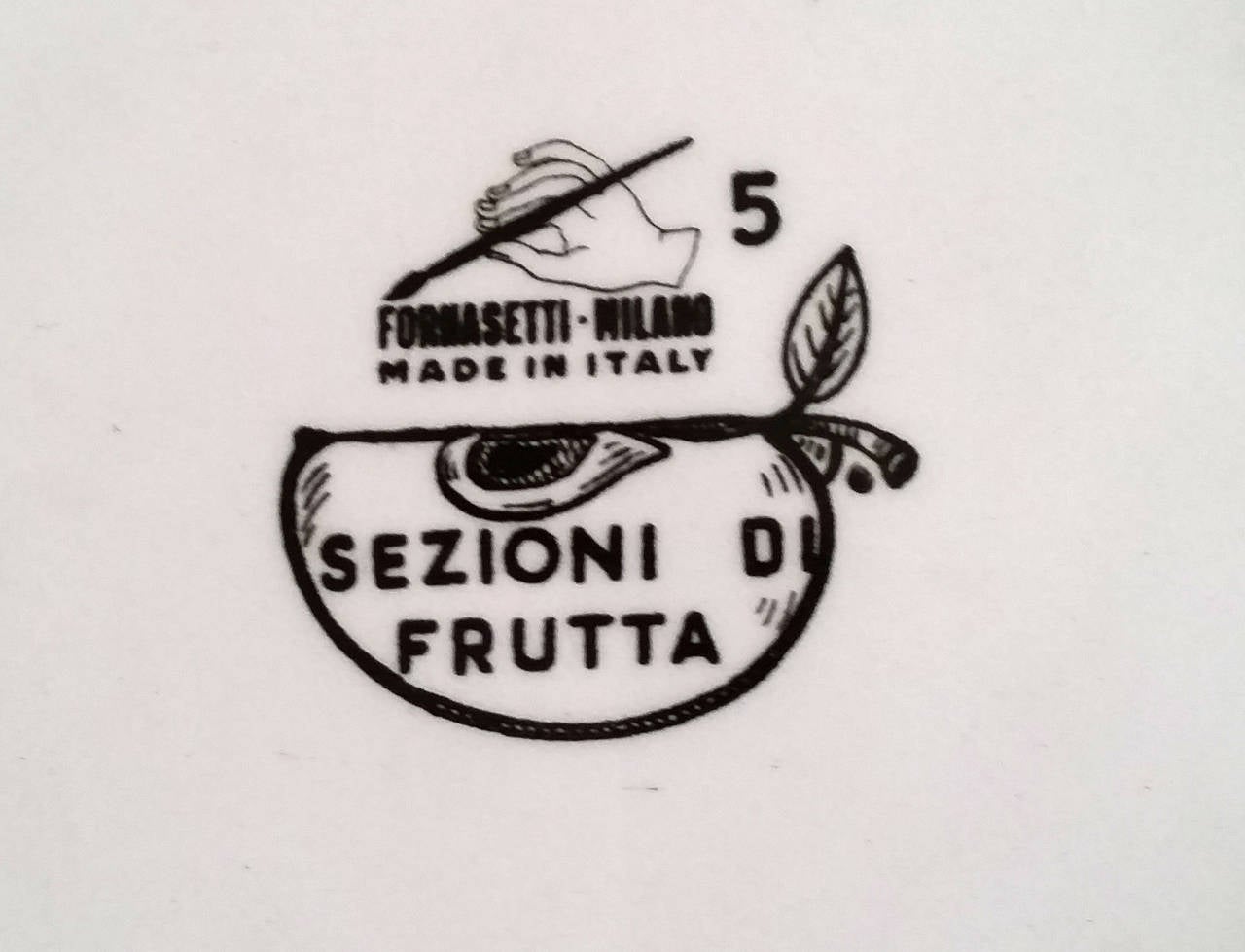 Piero Fornasetti  Sezioni Di Frutta Plate Depicting a Watermelon