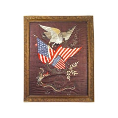 A Silkwork with American Eagle made for the American Market.