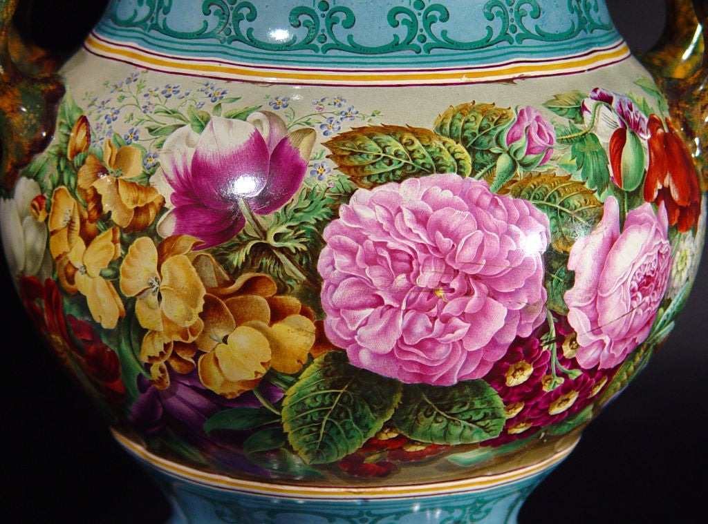 A Pair of Fine Spode Pottery Vases & Covers