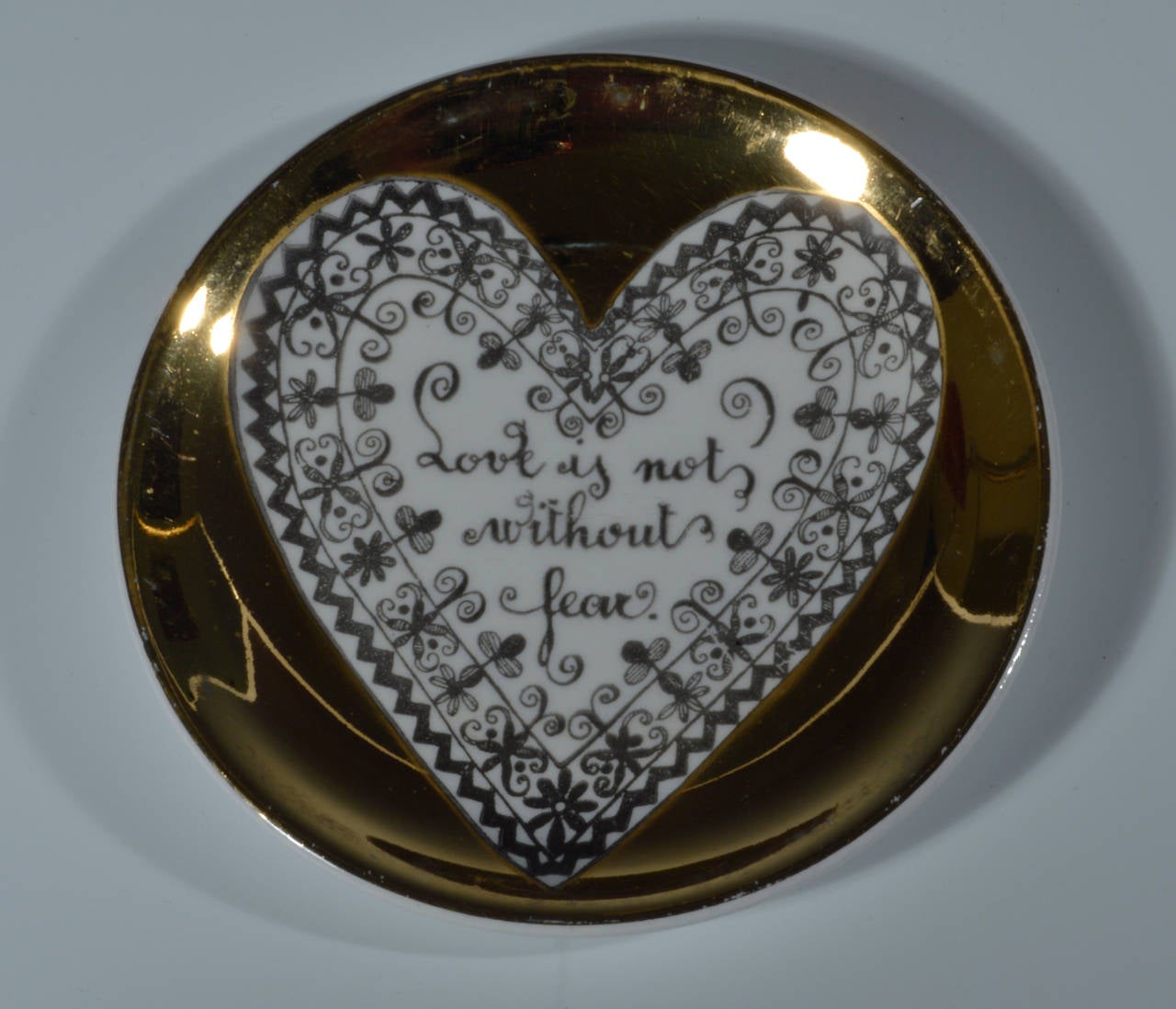 Piero Fornasetti Porcelain Boxed Coaster Set with Love, Hearts and ...