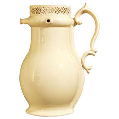 Antique A Rare English Creamware Puzzle Jug.