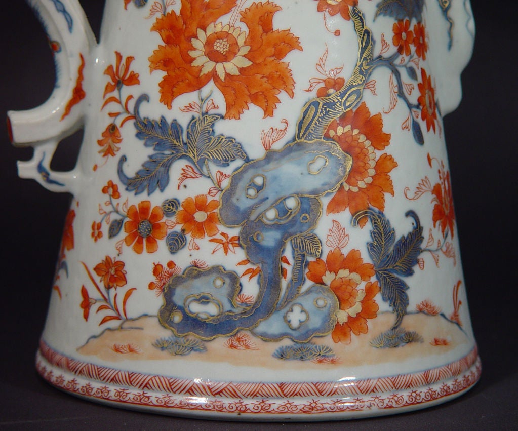 A Massive Pair of Chinese Lighthouse Imari Coffee Pots 4
