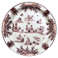 French Faience Shallow Basin in the Style of Moustier