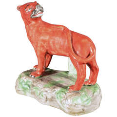 Rare English Pottery Figure of a Panther
