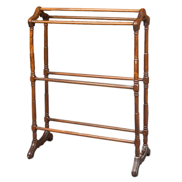 An English Mahogany Towel Rack