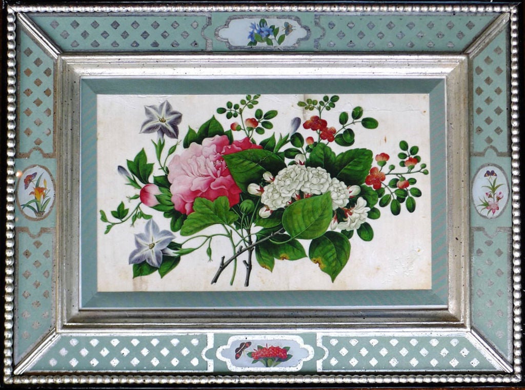 A Set of Nine Chinese Export Botanical Watercolours of Flowers 5
