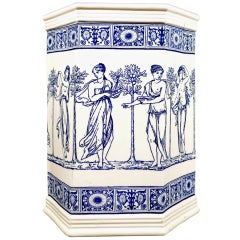 An English Aesthetic Movement Wedgwood Queen's Ware Garden Seat