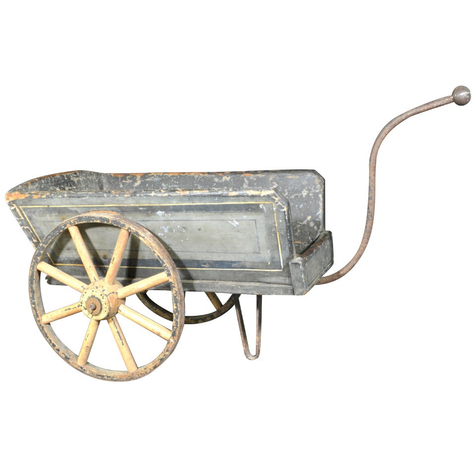 Small Antique Garden Flower Cart