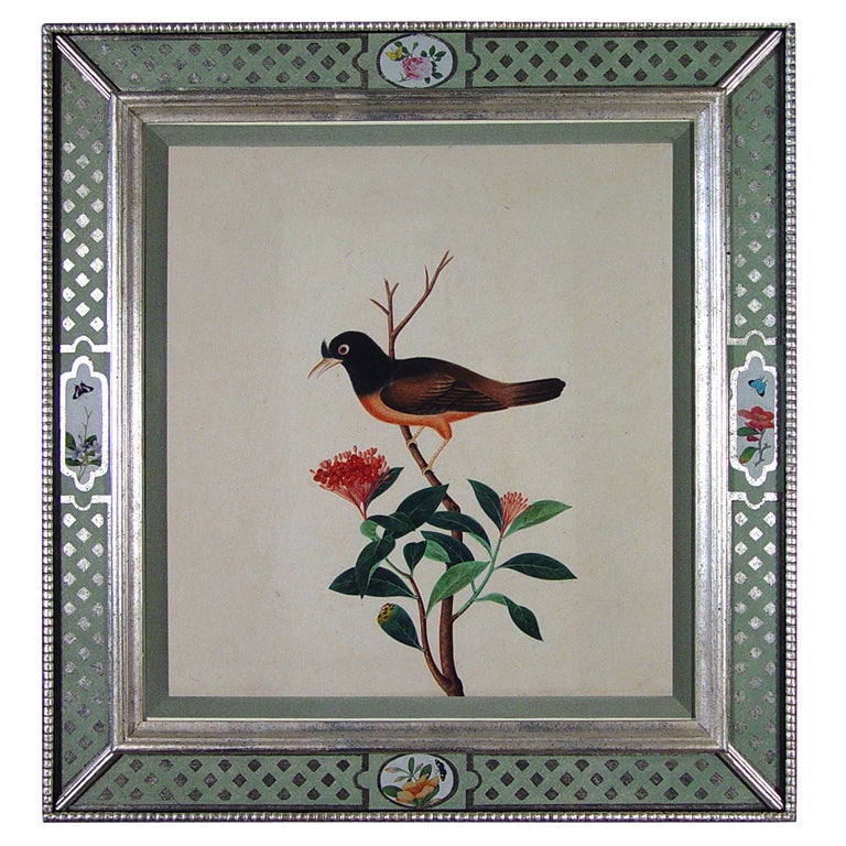 A Pair of Large China Trade Watercolours of Birds