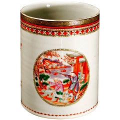 A Chinese Export Porcelain Hunting Tankard