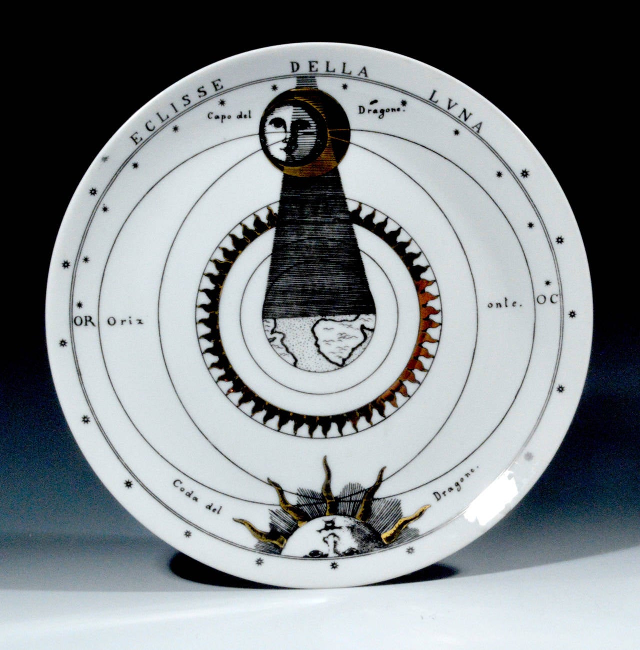 Irish Three Rare  Piero Fornasetti Astronomici Porcelain Plates