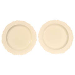 Pair of Wedgwood, Plain Creamware Plates