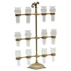 A Three-tiered Victorian Brass & Glass Root Starter