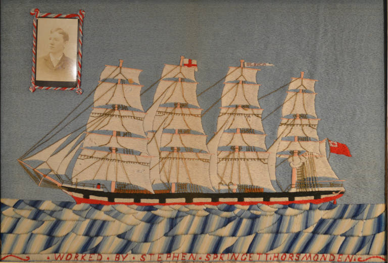 Sailor's Woolwork Picture Of The Ship Ulrica