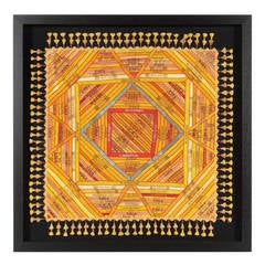 Fine American Folk Art Cigar Silk Quilt