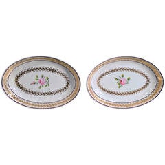 Creamware Oval Botanical Dishes, Neale & Co. 18th-century. 9