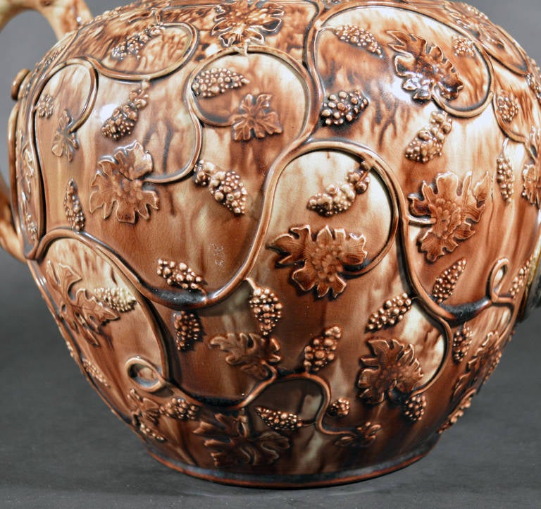 British A Remarkable Massive English Lead Glazed Creamware Pottery Punch Pot and Cover,