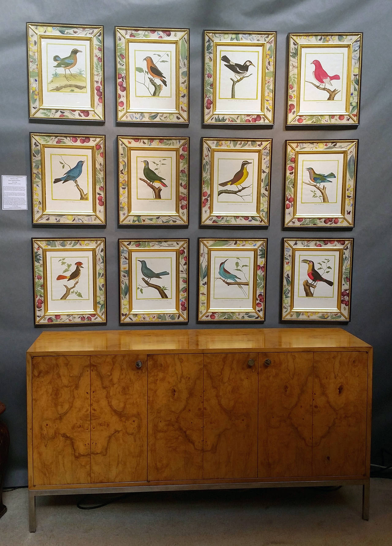 Pair of Olive Burl Wood Cabinets, Pace Collection, Attributed to Leon Rosen