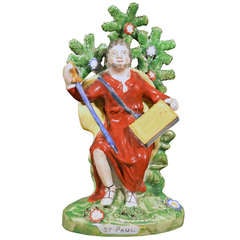 An English Pottery Figure of St. Paul the Apostle