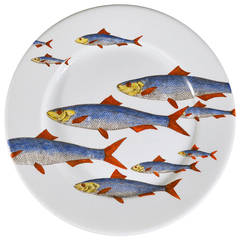 A Vintage Piero Fornasetti Fish Plate, Passata de pesce (Passage of Fish).