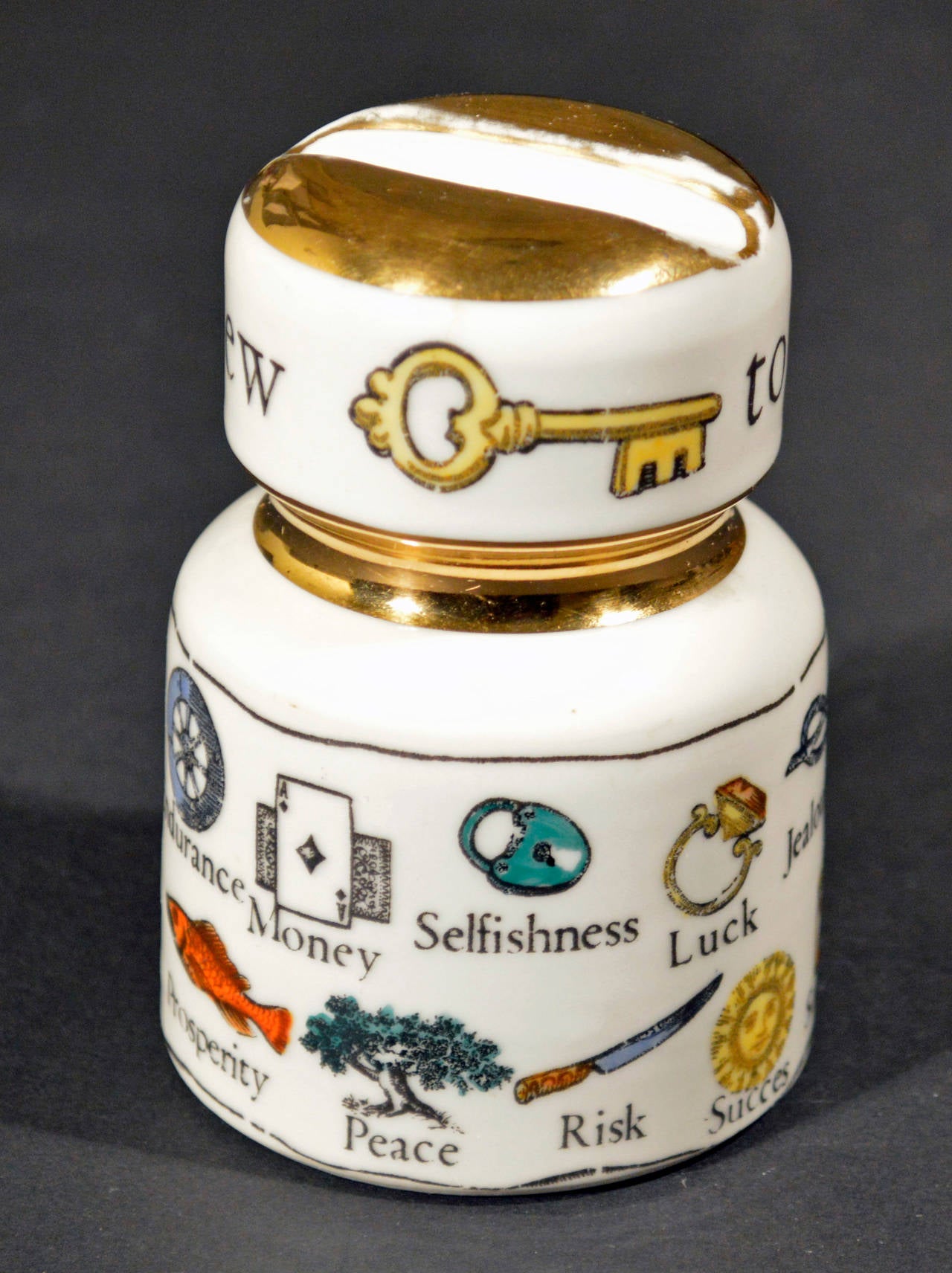 Italian Piero Fornasetti Insulator Paperweight, 