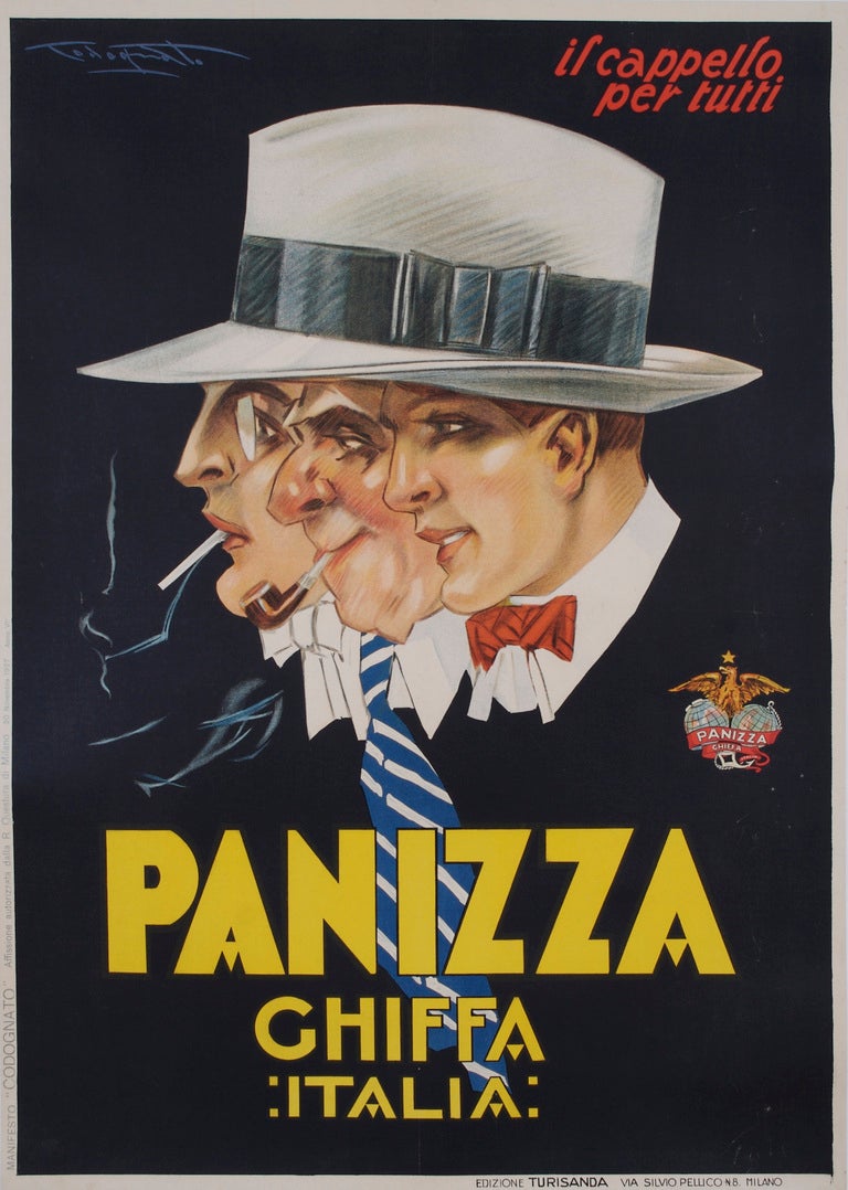 Original Italian Art Deco Period Poster by Codognato, 39" x 27 1/2"