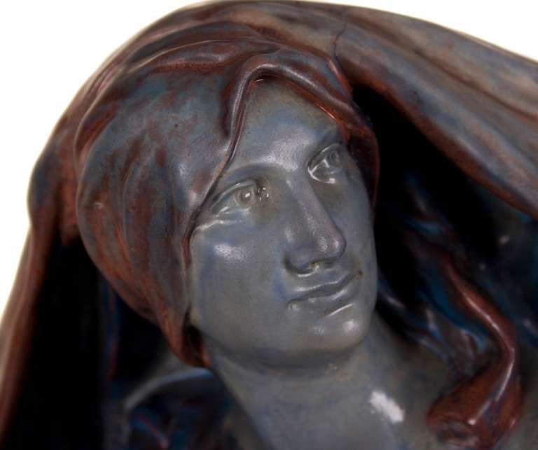 Ceramic Sculpture by Eugene Delaplanche for E. Muller, c. 1880's In Excellent Condition For Sale In Chicago, IL